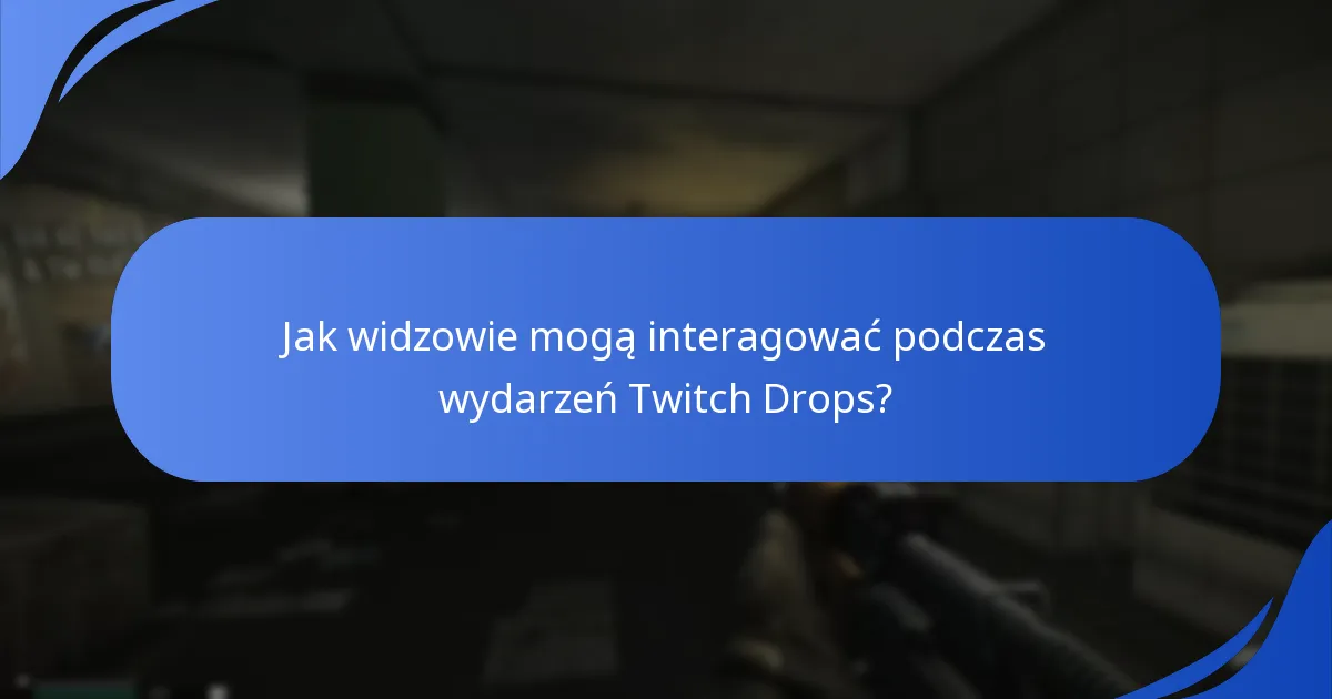 Jak widzowie mogą interagować podczas wydarzeń Twitch Drops?