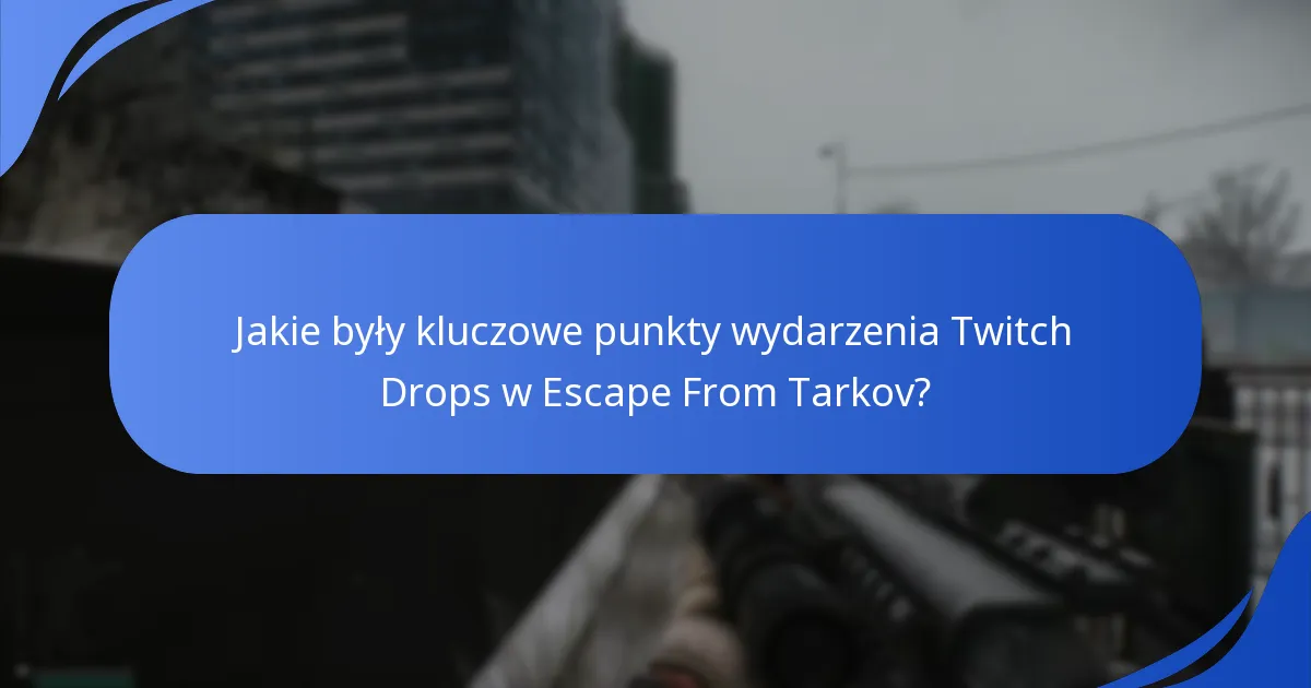 Jakie są statystyki widowni dla wydarzenia Twitch Drops w Escape From Tarkov?